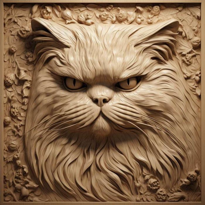 Nature and animals (Himalayan cat 2, NATURE_1046) 3D models for cnc